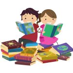 BTL graphic of girls reading